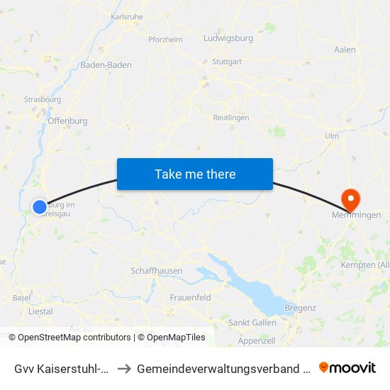 Gvv Kaiserstuhl-Tuniberg to Gemeindeverwaltungsverband Rot-Tannheim map