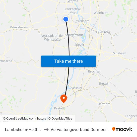 Lambsheim-Heßheim to Verwaltungsverband Durmersheim map