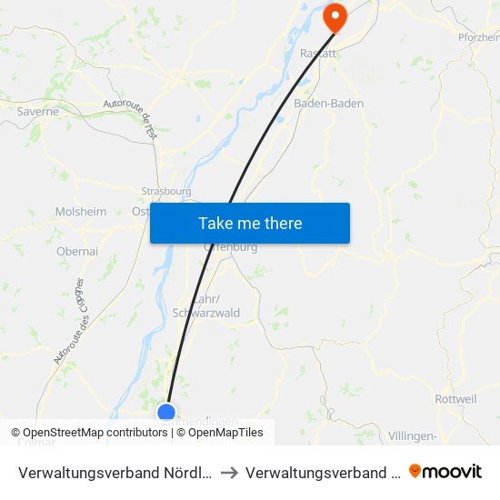 Verwaltungsverband Nördlicher Kaiserstuhl to Verwaltungsverband Durmersheim map