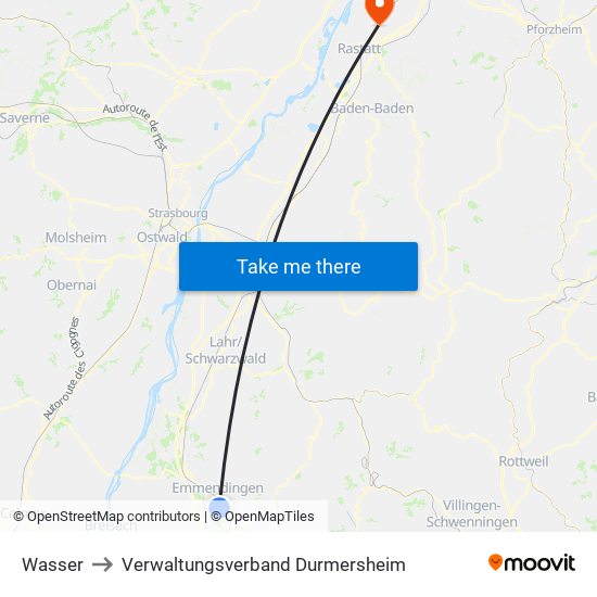 Wasser to Verwaltungsverband Durmersheim map