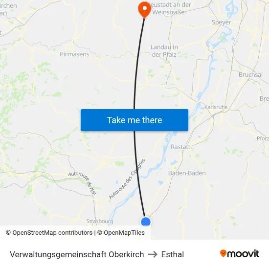 Verwaltungsgemeinschaft Oberkirch to Esthal map