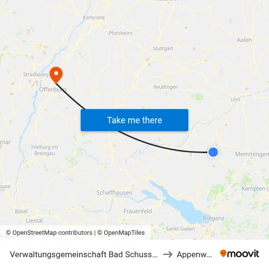 Verwaltungsgemeinschaft Bad Schussenried to Appenweier map