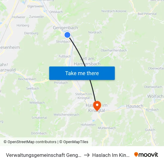 Verwaltungsgemeinschaft Gengenbach to Haslach Im Kinzigtal map