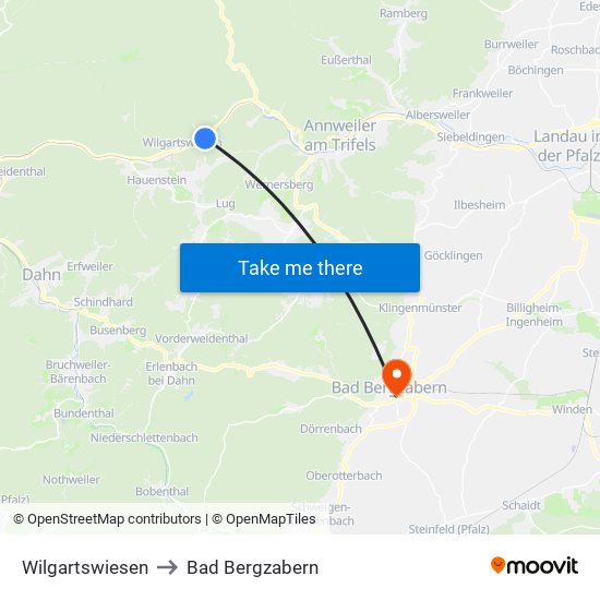 Wilgartswiesen to Bad Bergzabern map
