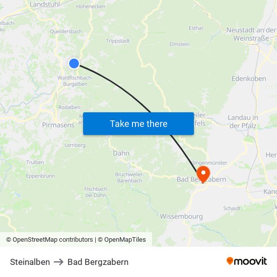 Steinalben to Bad Bergzabern map