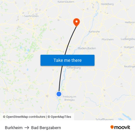 Burkheim to Bad Bergzabern map