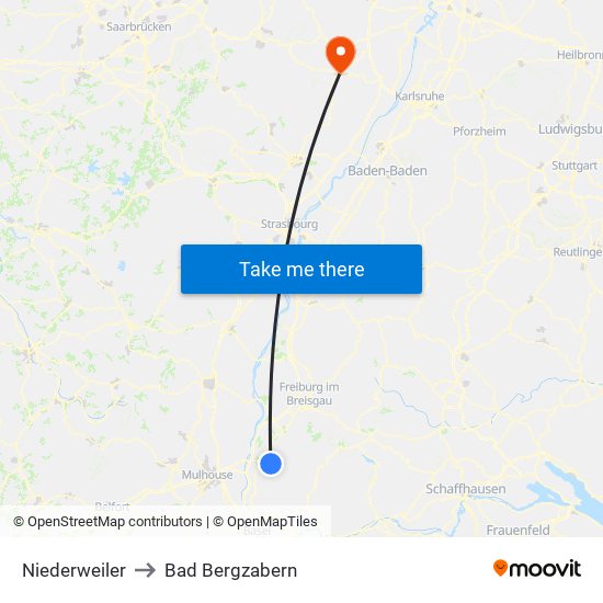 Niederweiler to Bad Bergzabern map