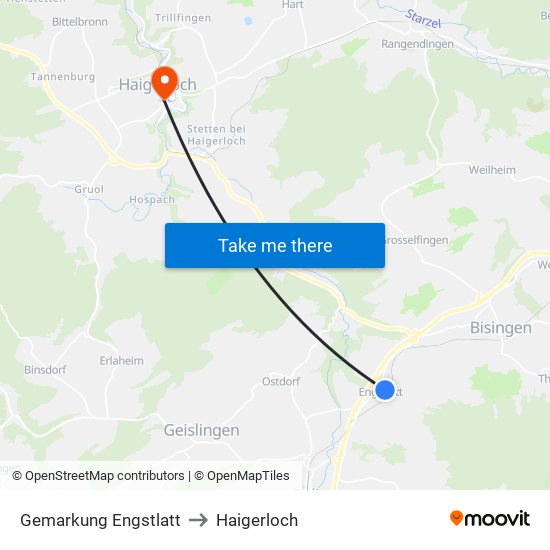 Gemarkung Engstlatt to Haigerloch map