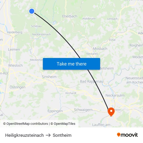 Heiligkreuzsteinach to Sontheim map