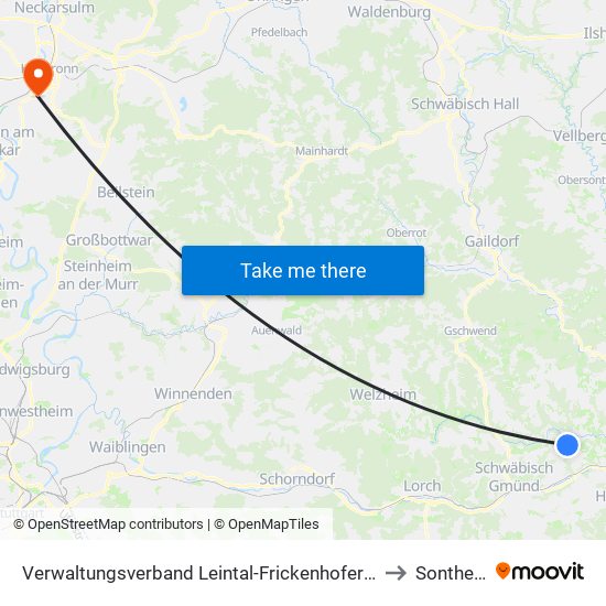 Verwaltungsverband Leintal-Frickenhofer Höhe to Sontheim map