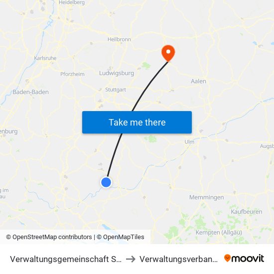 Verwaltungsgemeinschaft Stetten am Kalten Markt to Verwaltungsverband Limpurger Land map