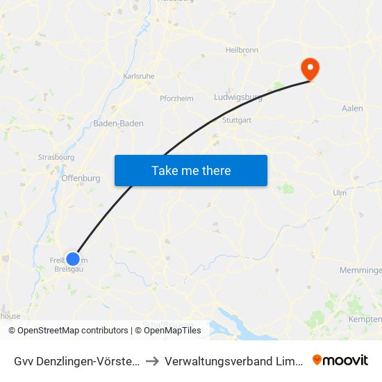 Gvv Denzlingen-Vörstetten-Reute to Verwaltungsverband Limpurger Land map