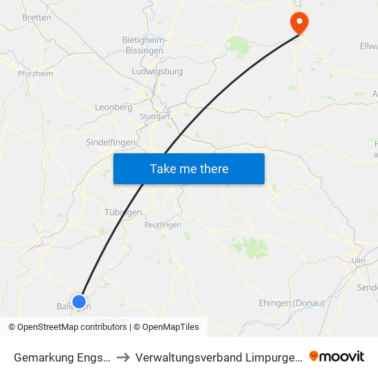 Gemarkung Engstlatt to Verwaltungsverband Limpurger Land map