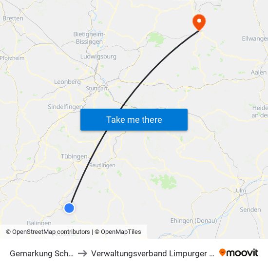 Gemarkung Schlatt to Verwaltungsverband Limpurger Land map