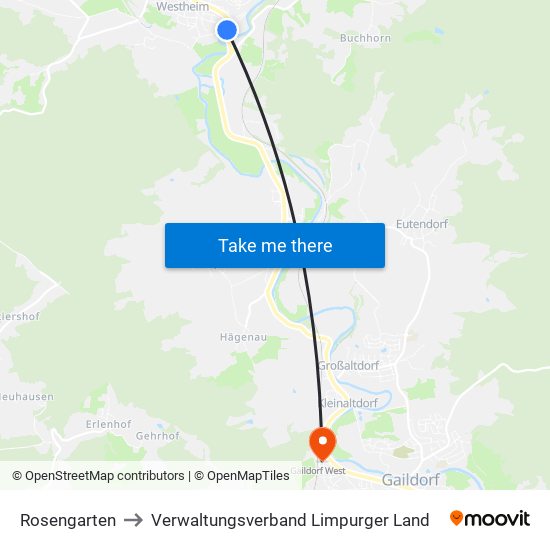 Rosengarten to Verwaltungsverband Limpurger Land map