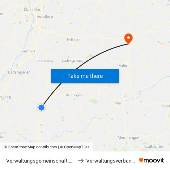 Verwaltungsgemeinschaft Sulz am Neckar to Verwaltungsverband Fichtenau map