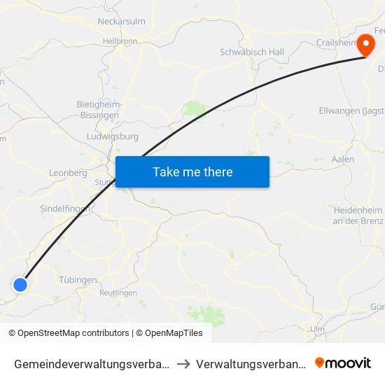 Gemeindeverwaltungsverband Oberes Gäu to Verwaltungsverband Fichtenau map