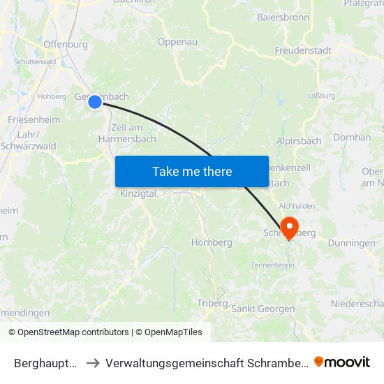 Berghaupten to Verwaltungsgemeinschaft Schramberg map