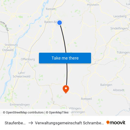 Staufenberg to Verwaltungsgemeinschaft Schramberg map