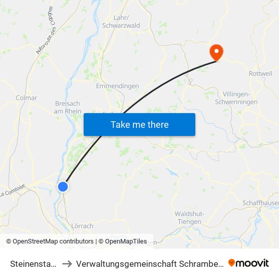 Steinenstadt to Verwaltungsgemeinschaft Schramberg map