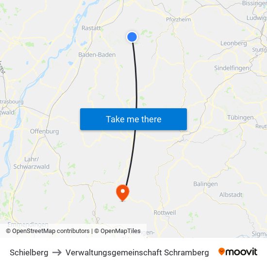 Schielberg to Verwaltungsgemeinschaft Schramberg map