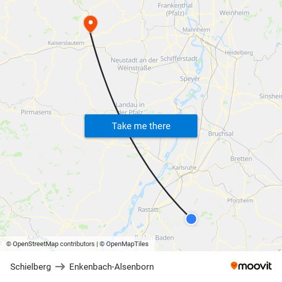 Schielberg to Enkenbach-Alsenborn map