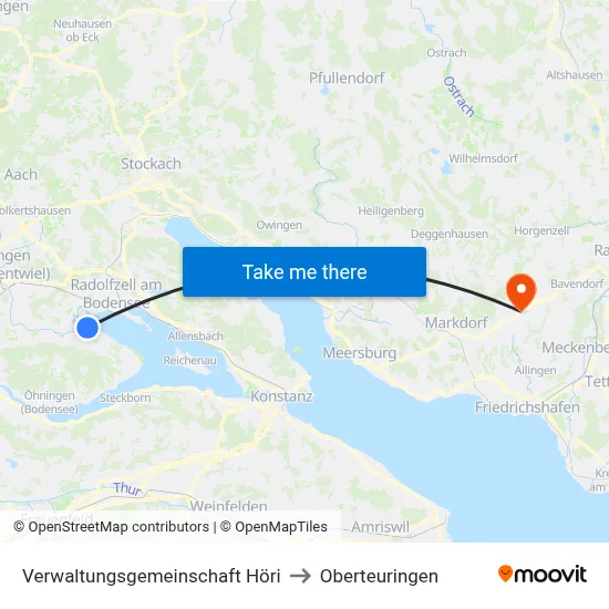 Verwaltungsgemeinschaft Höri to Oberteuringen map