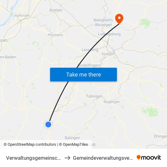 Verwaltungsgemeinschaft Sulz am Neckar to Gemeindeverwaltungsverband Steinheim-Murr map