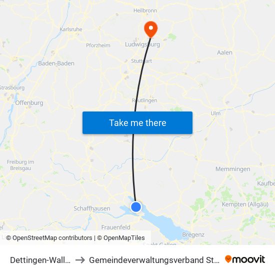 Dettingen-Wallhausen to Gemeindeverwaltungsverband Steinheim-Murr map