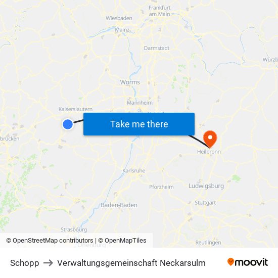 Schopp to Verwaltungsgemeinschaft Neckarsulm map
