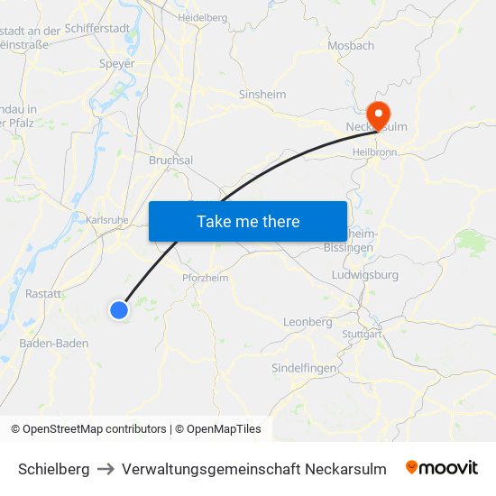 Schielberg to Verwaltungsgemeinschaft Neckarsulm map