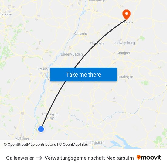 Gallenweiler to Verwaltungsgemeinschaft Neckarsulm map