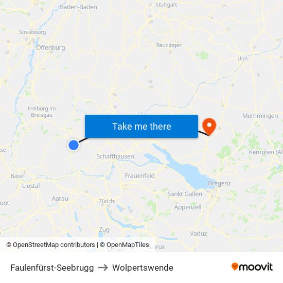 Faulenfürst-Seebrugg to Wolpertswende map