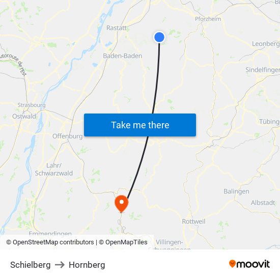 Schielberg to Hornberg map