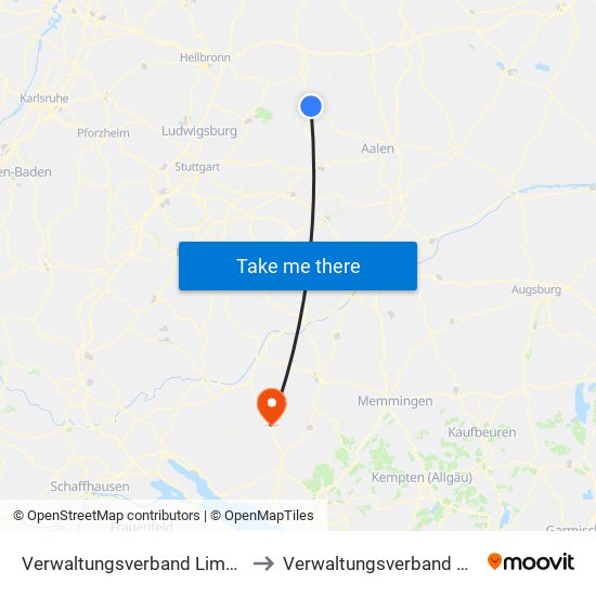 Verwaltungsverband Limpurger Land to Verwaltungsverband Altshausen map