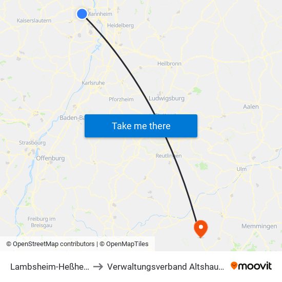 Lambsheim-Heßheim to Verwaltungsverband Altshausen map