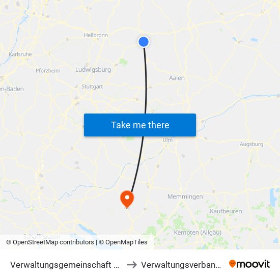 Verwaltungsgemeinschaft Schwäbisch Hall to Verwaltungsverband Altshausen map