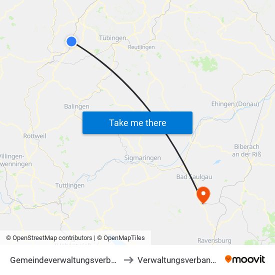 Gemeindeverwaltungsverband Oberes Gäu to Verwaltungsverband Altshausen map