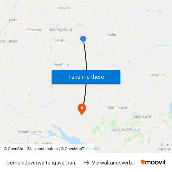 Gemeindeverwaltungsverband Plüderhausen-Urbach to Verwaltungsverband Altshausen map
