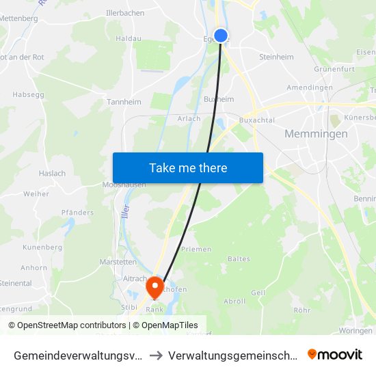 Gemeindeverwaltungsverband Rot-Tannheim to Verwaltungsgemeinschaft Leutkirch Im Allgäu map