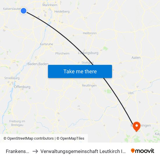 Frankenstein to Verwaltungsgemeinschaft Leutkirch Im Allgäu map