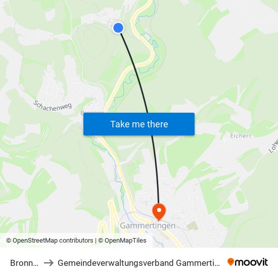 Bronnen to Gemeindeverwaltungsverband Gammertingen map