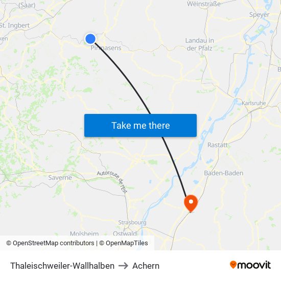 Thaleischweiler-Wallhalben to Achern map