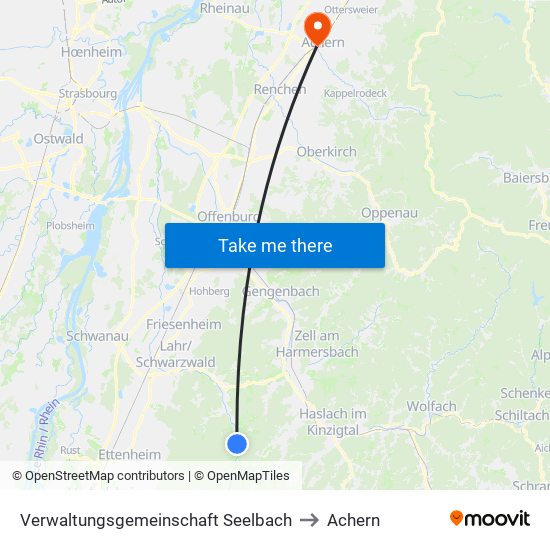 Verwaltungsgemeinschaft Seelbach to Achern map