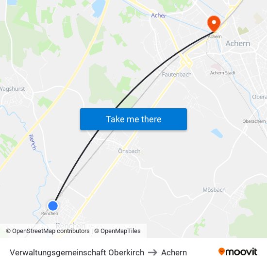 Verwaltungsgemeinschaft Oberkirch to Achern map