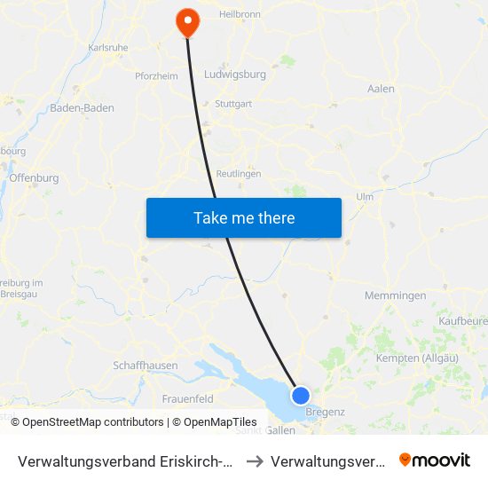 Verwaltungsverband Eriskirch-Kressbronn am Bodensee-Langenargen to Verwaltungsverband Oberes Zabergäu map