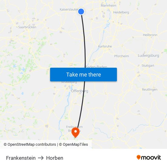 Frankenstein to Horben map