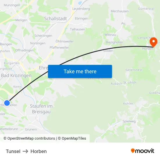Tunsel to Horben map