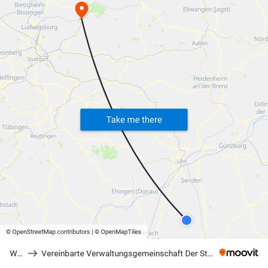 Wain to Vereinbarte Verwaltungsgemeinschaft Der Stadt Backnang map