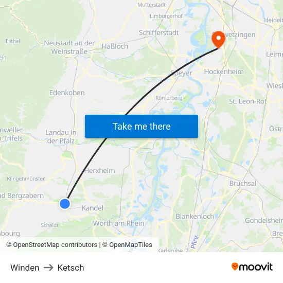 Winden to Ketsch map